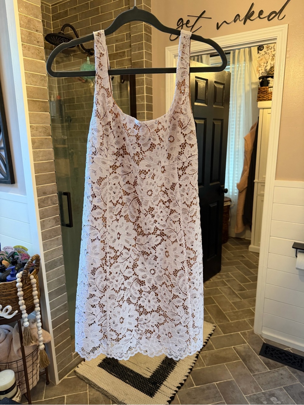 Michael Kors Pink Lace Embellished Tank Dress